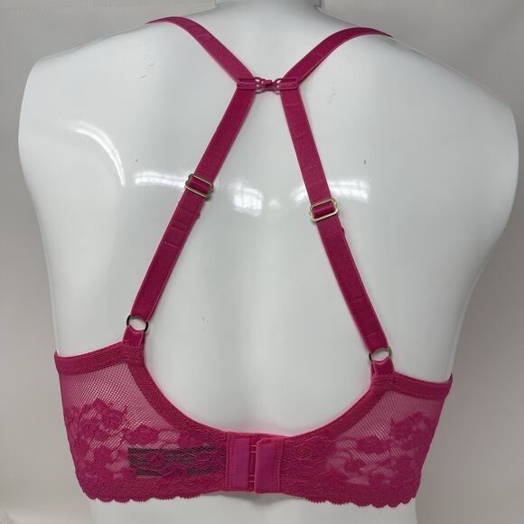Natori Convertible Bra 32DD Blush Lace Cherry Blossom Plunge Underwire MSRP $76 - Picture 10 of 13